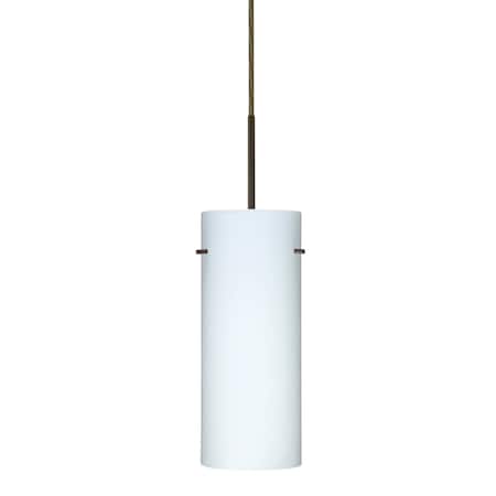 Besa Lighting Stilo 10 Cord Pendant, Opal Matte, Bronze Finish, 1x100W Incandescent 1JT-412307-BR